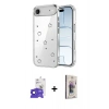 MARSİLYAN™- iPhone 17 Air Kılıf Yörünge Form - Siyah Bilvis 3D Cam Ekran Koruyucu + Bilvis Titan Kamera Lens - SH