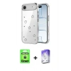 MARSİLYAN™- iPhone 17 Air Kılıf Yörünge Form - Siyah Bilvis 5in1 3D Magic Cam Ekran Koruyucu + Raze Metal Kamera Lens - GD