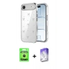 MARSİLYAN™- iPhone 17 Air Kılıf Yörünge Form - Siyah Bilvis 5in1 3D Magic Cam Ekran Koruyucu + Raze Metal Kamera Lens - SH