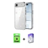 MARSİLYAN™- iPhone 17 Air Kılıf Yörünge Form - Siyah Bilvis 5in1 3D Magic Cam Ekran Koruyucu + Raze Metal Kamera Lens - SH