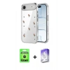 MARSİLYAN™- iPhone 17 Air Kılıf Yörünge Form - Siyah Bilvis 5in1 3D Magic Cam Ekran Koruyucu + Raze Metal Kamera Lens - SH