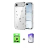 MARSİLYAN™- iPhone 17 Air Kılıf Yörünge Form - Siyah Bilvis 5in1 3D Magic Cam Ekran Koruyucu + Raze Metal Kamera Lens - SH