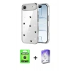 MARSİLYAN™- iPhone 17 Air Kılıf Yörünge Form - Siyah Bilvis 5in1 3D Magic Cam Ekran Koruyucu + Raze Metal Kamera Lens - SH