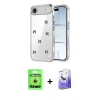 MARSİLYAN™- iPhone 17 Air Kılıf Yörünge Form - Siyah Bilvis 5in1 5D Magic Hayalet Cam Ekran Koruyucu + Raze Metal Kamera Lens - GS