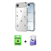 MARSİLYAN™- iPhone 17 Air Kılıf Yörünge Form - Siyah Bilvis 5in1 5D Magic Hayalet Cam Ekran Koruyucu + Raze Metal Kamera Lens - MI