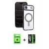 MARSİLYAN™- iPhone 17 Air Kılıf Zirve Doku Prime - Siyah 360 Mat Full Body Arka Koruyucu + Raze Metal Kamera Lens - GS