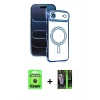 MARSİLYAN™- iPhone 17 Air Kılıf Zirve Doku Prime - Siyah 360 Mat Full Body Arka Koruyucu + Raze Metal Kamera Lens - SH