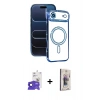MARSİLYAN™- iPhone 17 Air Kılıf Zirve Doku Prime - Siyah Bilvis 3D Cam Ekran Koruyucu + Bilvis Titan Kamera Lens - LT