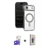 MARSİLYAN™- iPhone 17 Air Kılıf Zirve Doku Prime - Siyah Bilvis 3D Cam Ekran Koruyucu + Bilvis Titan Kamera Lens - LT