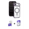 MARSİLYAN™- iPhone 17 Air Kılıf Zirve Doku Prime - Siyah Bilvis 5in1 3D Magic Cam Ekran Koruyucu + Bilvis Titan Kamera Lens - GS