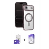 MARSİLYAN™- iPhone 17 Air Kılıf Zirve Doku Prime - Siyah Bilvis 5in1 3D Magic Cam Ekran Koruyucu + Bilvis Titan Kamera Lens - GS