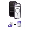 MARSİLYAN™- iPhone 17 Air Kılıf Zirve Doku Prime - Siyah Bilvis 5in1 3D Magic Cam Ekran Koruyucu + Bilvis Titan Kamera Lens - SH