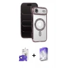 MARSİLYAN™- iPhone 17 Air Kılıf Zirve Doku Prime - Siyah Bilvis 5in1 3D Magic Cam Ekran Koruyucu + Bilvis Titan Kamera Lens - SH