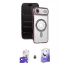 MARSİLYAN™- iPhone 17 Air Kılıf Zirve Doku Prime - Siyah Bilvis 5in1 5D Magic Hayalet Cam Ekran Koruyucu + Bilvis Titan Kamera Lens - SH