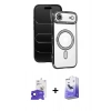 MARSİLYAN™- iPhone 17 Air Kılıf Zirve Doku Prime - Siyah Bilvis 5in1 5D Magic Hayalet Cam Ekran Koruyucu + Bilvis Titan Kamera Lens - SH