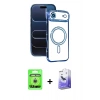 MARSİLYAN™- iPhone 17 Air Kılıf Zirve Doku Prime - Siyah Bilvis 5in1 5D Magic Hayalet Cam Ekran Koruyucu + Raze Metal Kamera Lens - GS