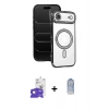 MARSİLYAN™- iPhone 17 Air Kılıf Zirve Doku Prime - Siyah Joko Magic 5D Cam + Bilvis Titan Kamera Lens - GD