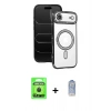 MARSİLYAN™- iPhone 17 Air Kılıf Zirve Doku Prime - Siyah Joko Magic 5D Cam + Raze Metal Kamera Lens - SH