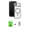 MARSİLYAN™- iPhone 17 Air Kılıf Zirve Doku Prime - Siyah Joko Magic 5D Cam + Raze Metal Kamera Lens - SH