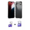 MARSİLYAN™- iPhone 17 Air Kılıf Zirve Doku - Siyah Bilvis 5in1 5D Magic Hayalet Cam Ekran Koruyucu + Bilvis Titan Kamera Lens - GS
