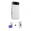 MARSİLYAN™- iPhone 17 Air Kılıf Zirve Modern Prime - Şeffaf Pasifik Cam Ekran Koruyucu + Bilvis Titan Kamera Lens - SH