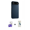 MARSİLYAN™- iPhone 17 Air Kılıf Zirve Modern Prime - Şeffaf Pasifik Cam Ekran Koruyucu + Bilvis Titan Kamera Lens - SH
