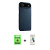 MARSİLYAN™- iPhone 17 Air Kılıf Zirve Modern Prime - Şeffaf Pasifik Cam Ekran Koruyucu + Raze Metal Kamera Lens - SH