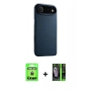 MARSİLYAN™- iPhone 17 Air Kılıf Zirve Modern Prime - Siyah 360 Mat Full Body Arka Koruyucu + Raze Metal Kamera Lens - GD