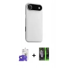 MARSİLYAN™- iPhone 17 Air Kılıf Zirve Modern Prime - Siyah 360 Mat Full Body Arka Koruyucu + Bilvis Titan Kamera Lens - LT