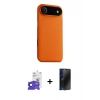 MARSİLYAN™- iPhone 17 Air Kılıf Zirve Modern Prime - Siyah 3D Antistatik Hayalet Cam Ekran Koruyucu + Bilvis Titan Kamera Lens - LT