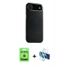 MARSİLYAN™- iPhone 17 Air Kılıf Zirve Modern Prime - Siyah 3D Antistatik Seramik Nano Ekran Koruyucu + Raze Metal Kamera Lens - GD