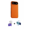 MARSİLYAN™- iPhone 17 Air Kılıf Zirve Modern Prime - Siyah 3D Antistatik Seramik Nano Ekran Koruyucu + Bilvis Titan Kamera Lens - SH