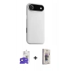 MARSİLYAN™- iPhone 17 Air Kılıf Zirve Modern Prime - Siyah Bilvis 3D Cam Ekran Koruyucu + Bilvis Titan Kamera Lens - LT