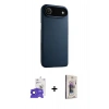 MARSİLYAN™- iPhone 17 Air Kılıf Zirve Modern Prime - Siyah Bilvis 3D Cam Ekran Koruyucu + Bilvis Titan Kamera Lens - SH