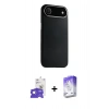 MARSİLYAN™- iPhone 17 Air Kılıf Zirve Modern Prime - Siyah Bilvis 5in1 3D Magic Cam Ekran Koruyucu + Bilvis Titan Kamera Lens - GS