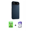 MARSİLYAN™- iPhone 17 Air Kılıf Zirve Modern Prime - Siyah Bilvis 5in1 3D Magic Cam Ekran Koruyucu + Raze Metal Kamera Lens - SH