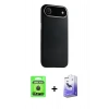 MARSİLYAN™- iPhone 17 Air Kılıf Zirve Modern Prime - Siyah Bilvis 5in1 5D Magic Hayalet Cam Ekran Koruyucu + Siyah Raze Metal Kamera Lens