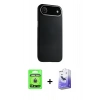 MARSİLYAN™- iPhone 17 Air Kılıf Zirve Modern Prime - Siyah Bilvis 5in1 5D Magic Hayalet Cam Ekran Koruyucu + Raze Metal Kamera Lens - GD