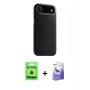 MARSİLYAN™- iPhone 17 Air Kılıf Zirve Modern Prime - Siyah Bilvis 5in1 5D Magic Hayalet Cam Ekran Koruyucu + Raze Metal Kamera Lens - MI
