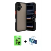 MARSİLYAN™- iPhone 17 Kılıf Ahenk Çizgi Serisi - Siyah 3D Antistatik Seramik Nano Ekran Koruyucu + Raze Metal Kamera Lens - GI