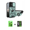MARSİLYAN™- iPhone 17 Kılıf Ahenk Klasik - Şeffaf 360 Full Body Arka Koruyucu + Raze Metal Kamera Lens - AKMI