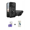 MARSİLYAN™- iPhone 17 Kılıf Ahenk Klasik - Şeffaf Pasifik Cam Ekran Koruyucu + Bilvis Titan Kamera Lens - SH