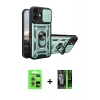 MARSİLYAN™- iPhone 17 Kılıf Ahenk Klasik - Siyah 360 Mat Full Body Arka Koruyucu + Raze Metal Kamera Lens - AKMR