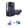 MARSİLYAN™- iPhone 17 Kılıf Ahenk Klasik - Siyah 3D Antistatik Cam Ekran Koruyucu + Bilvis Titan Kamera Lens - AKMI