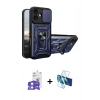 MARSİLYAN™- iPhone 17 Kılıf Ahenk Klasik - Siyah 3D Antistatik Cam Ekran Koruyucu + Bilvis Titan Kamera Lens - GS