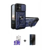 MARSİLYAN™- iPhone 17 Kılıf Ahenk Klasik - Siyah 3D Antistatik Hayalet Cam Ekran Koruyucu + Bilvis Titan Kamera Lens - GS