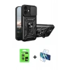 MARSİLYAN™- iPhone 17 Kılıf Ahenk Klasik - Siyah 3D Antistatik Seramik Nano Ekran Koruyucu + Raze Metal Kamera Lens - AKYL
