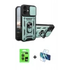 MARSİLYAN™- iPhone 17 Kılıf Ahenk Klasik - Siyah 3D Antistatik Seramik Nano Ekran Koruyucu + Raze Metal Kamera Lens - GI