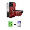 MARSİLYAN™- iPhone 17 Kılıf Ahenk Klasik - Siyah Bilvis 5in1 3D Magic Cam Ekran Koruyucu + Açık Mavi Raze Metal Kamera Lens