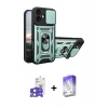 MARSİLYAN™- iPhone 17 Kılıf Ahenk Klasik - Siyah Bilvis 5in1 3D Magic Cam Ekran Koruyucu + Bilvis Titan Kamera Lens - AKMI